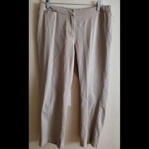 MaxMara Size 14 Khaki Stretch Dress Casual Pants